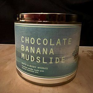Chocolate Banana Mudslide 3-Wick Candle Bath and Body Works BBW NWT